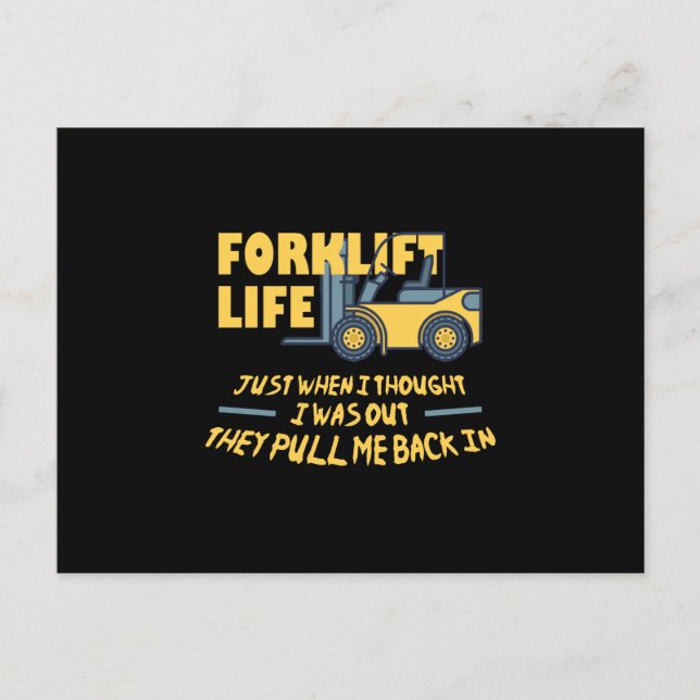 Cartes Pour Fêtes Annuelles Forklift Life (Devant)