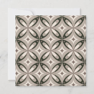 Cartes Pour Fêtes Annuelles Formes circulaires rétro beige et marron