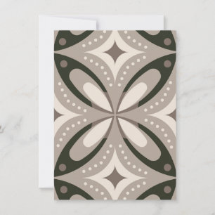 Cartes Pour Fêtes Annuelles Formes circulaires rétro beige et marron
