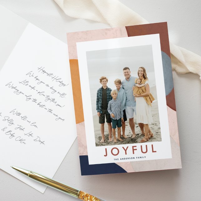 Cartes Pour Fêtes Annuelles Formes Peintes à l'Aquarelle Abstraite Photo Bohèm (Créateur téléchargé)