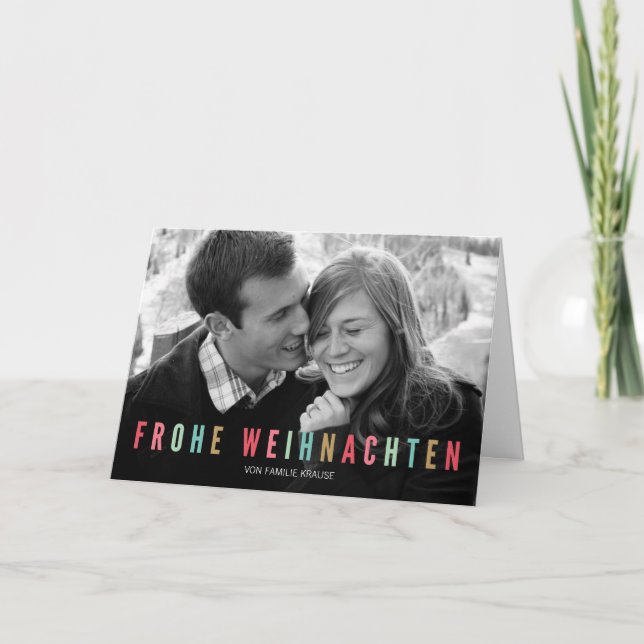 Cartes Pour Fêtes Annuelles Foto Weihnachtskarte | Bunte Weihnachten (Devant)