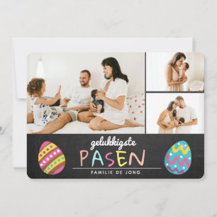 Cartes Pour Fêtes Annuelles Fotocollage Crème Pastel Joyeux Pâques Fête