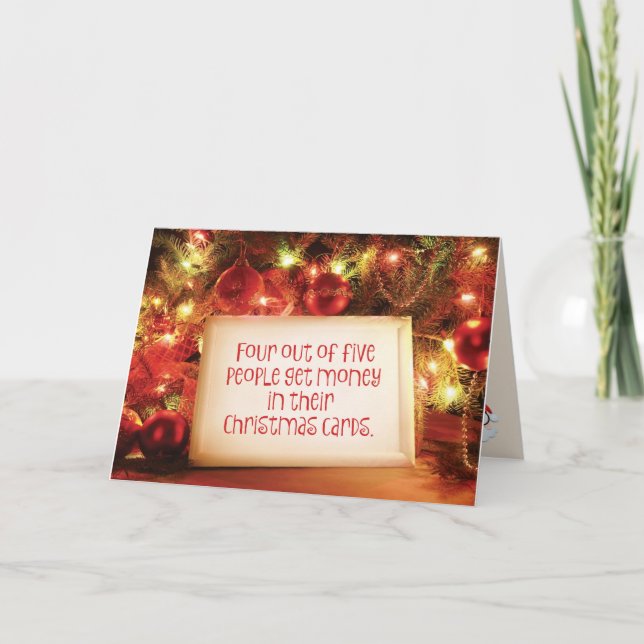 Cartes Pour Fêtes Annuelles "Four Out of Five People" Funny Christmas (Devant)