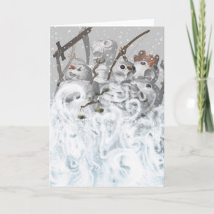 Cartes Pour Fêtes Annuelles Four Snowmen of the Apocalypse Card