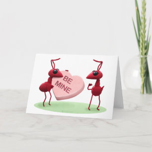Cartes Pour Fêtes Annuelles Fourmis mignonnes du jour de Valentines