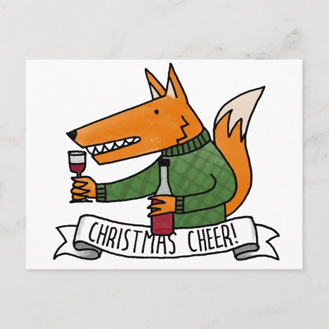 Cartes Pour Fêtes Annuelles Fox (Devant)