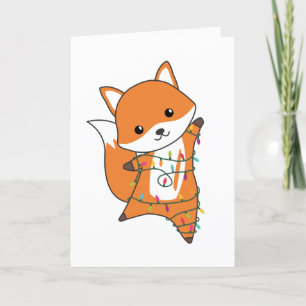 Cartes Pour Fêtes Annuelles Fox Christmas Snow Winter Animals Foxes Adult Clot