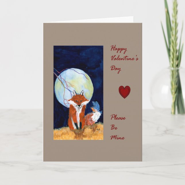 Cartes Pour Fêtes Annuelles Fox de Saint Valentin (Devant)