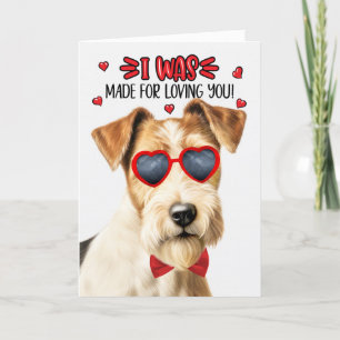 Cartes Pour Fêtes Annuelles Fox Terrier Chien fait pour vous aimer Valentine
