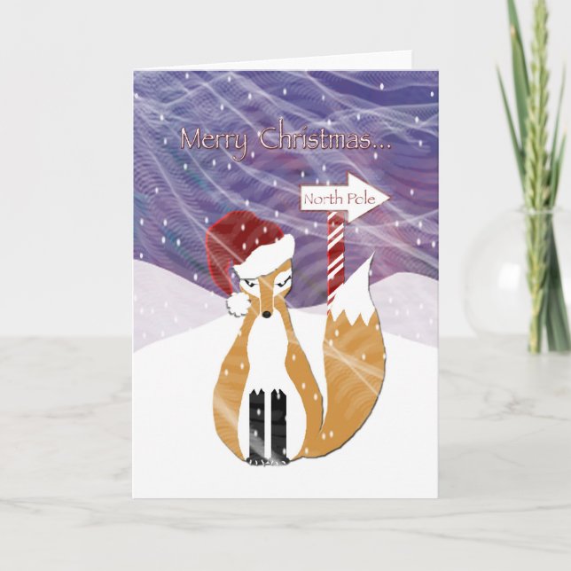Cartes Pour Fêtes Annuelles Foxy Noël (Devant)