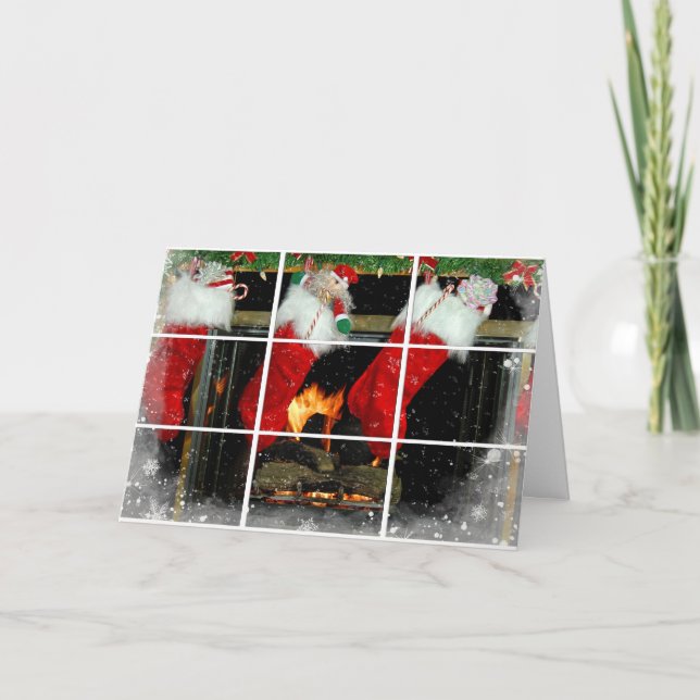 Cartes Pour Fêtes Annuelles Foyer De Noël Au Foyer (Devant)