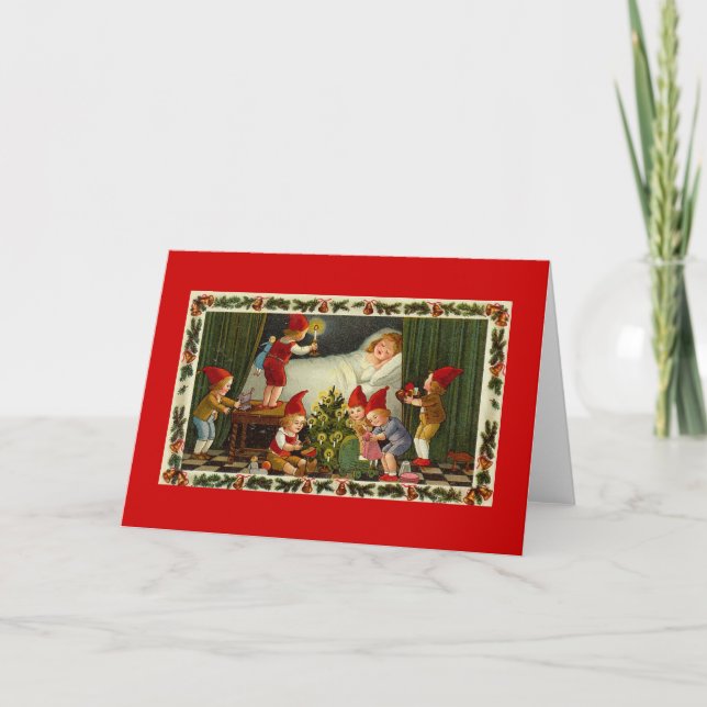 Cartes Pour Fêtes Annuelles Foyers de Noël visite enfant (Devant)