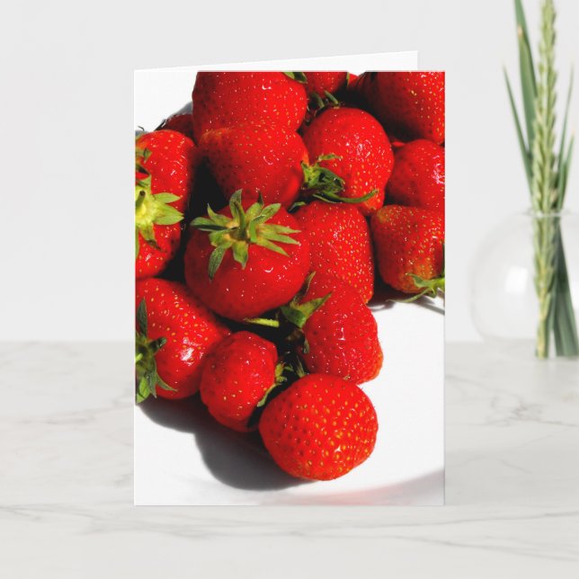 Cartes Pour Fêtes Annuelles Fraises (Devant)