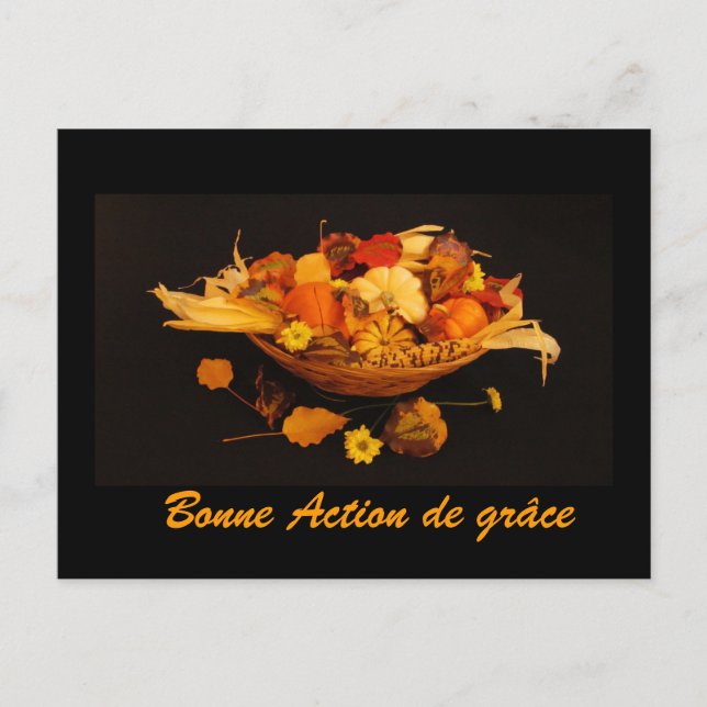 Cartes Pour Fêtes Annuelles Français : Bon thanksgiving (Devant)