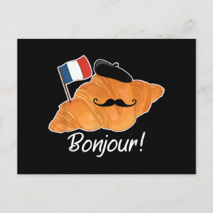 Cartes Pour Fêtes Annuelles Français Croissant Lover France Drapeau Francophil