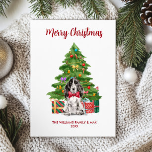 Cartes Pour Fêtes Annuelles Français Espagnol Chien Famille Noël