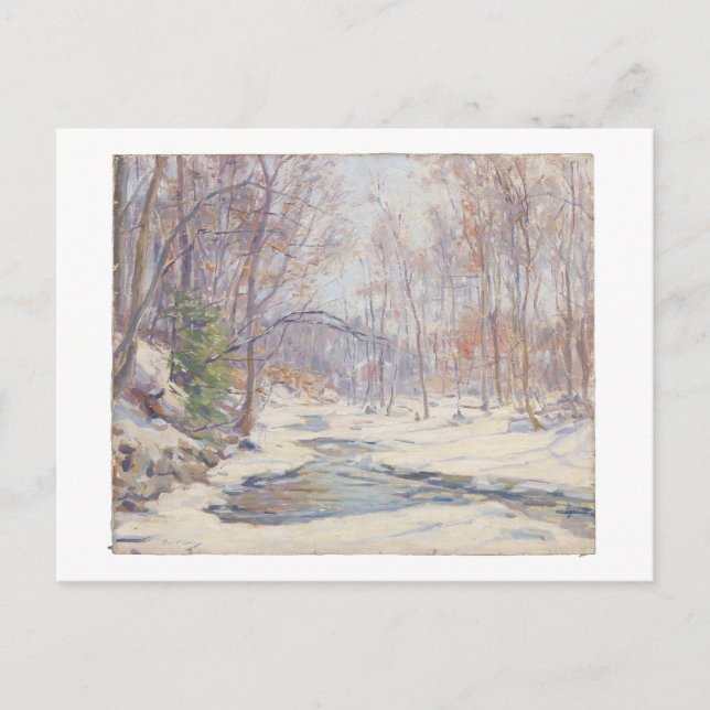 Cartes Pour Fêtes Annuelles Frank T. Hutchens Peinture, "Un matin d'hiver" (Devant)