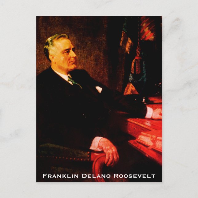 Cartes Pour Fêtes Annuelles Franklin D. Roosevelt, président américain de la g (Devant)