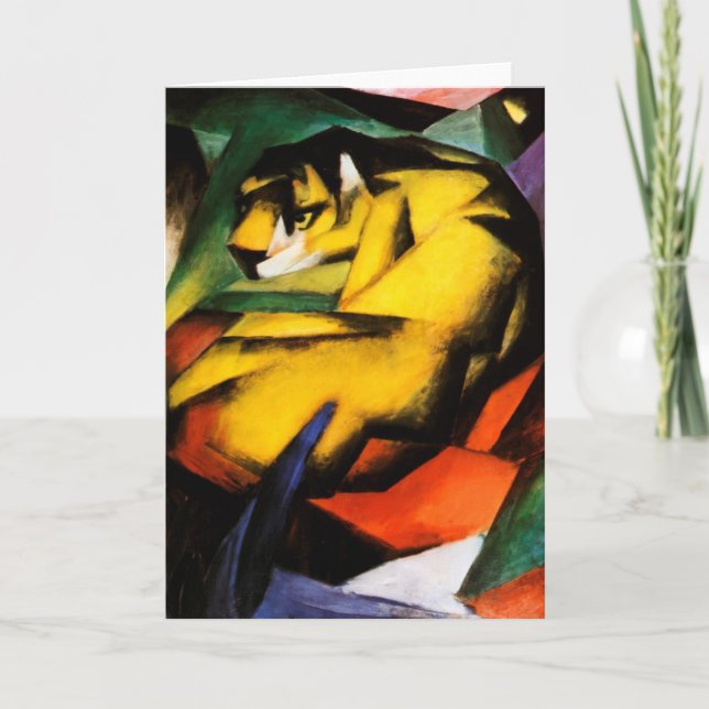 Cartes Pour Fêtes Annuelles Franz Marc - Tiger (Devant)