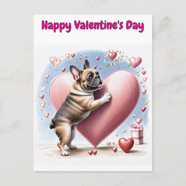 Cartes Pour Fêtes Annuelles Französische Bulldogge Herzsprung French Bulldog  (Devant)