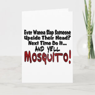 Cartes Pour Fêtes Annuelles Frappe Moi & le Moustique