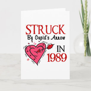 Cartes Pour Fêtes Annuelles Frappé par la flèche de Cupid En 1989
