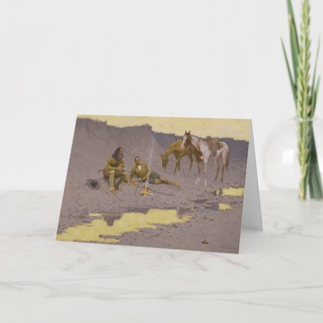 Cartes Pour Fêtes Annuelles Frederic Remington - Une nouvelle année sur le Cim (Devant)