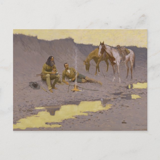 Cartes Pour Fêtes Annuelles Frederic Remington - Une nouvelle année sur le Cim (Devant)