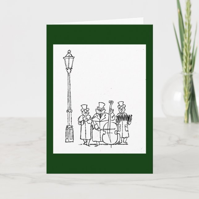 Cartes Pour Fêtes Annuelles Frederick et le Nelson flânant des troubadours (Devant)