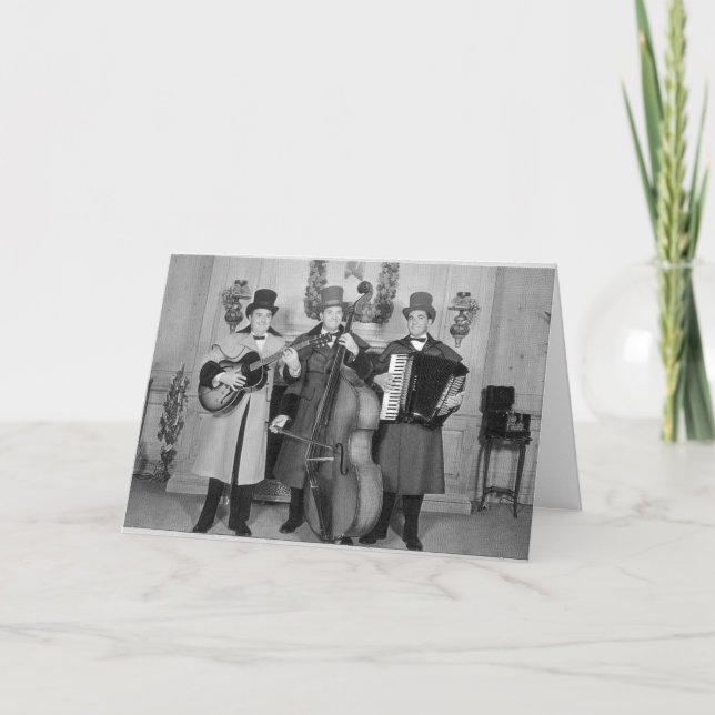 Cartes Pour Fêtes Annuelles Frederick et le Nelson flânant des troubadours (Devant)