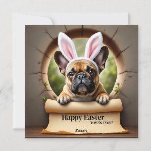 Cartes Pour Fêtes Annuelles French Bulldog - avec nom de famille