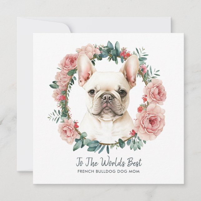 Cartes Pour Fêtes Annuelles French Bulldog Chien Maman Fête des mères (Devant)