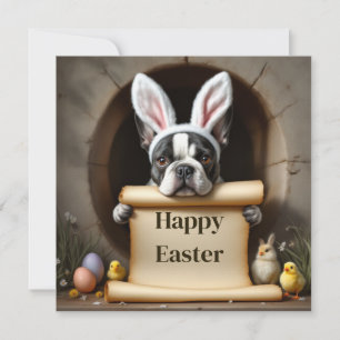 Cartes Pour Fêtes Annuelles French Bulldog et le message