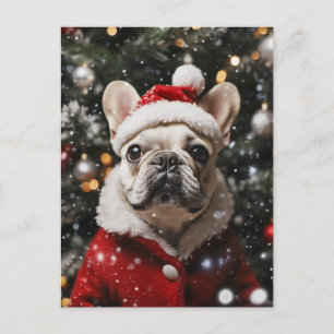 Cartes Pour Fêtes Annuelles Frenchie Festif : Un Portrait de Fêtes