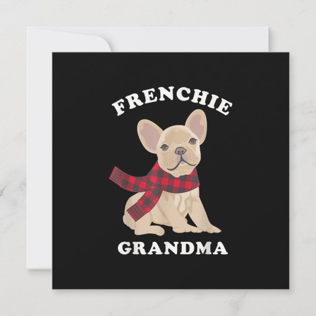 Cartes Pour Fêtes Annuelles Frenchie Grandma Cadeau French Bulldog Famille Xma (Devant)