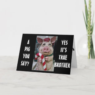 CARTES POUR FÊTES ANNUELLES FRÈRE CETTE PIGGIE ET SON SUCRE DE CANNE JUSTE POU