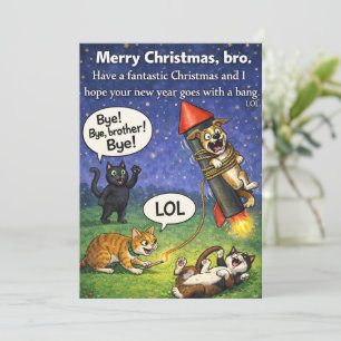 Cartes Pour Fêtes Annuelles Frère de Noël, j'espère que ta nouvelle année se p