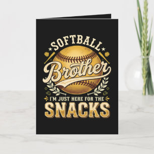 Cartes Pour Fêtes Annuelles Frère de softball drôle Snacks Sports