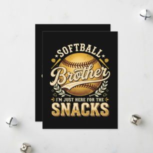 Cartes Pour Fêtes Annuelles Frère de softball drôle Snacks Sports
