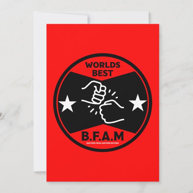 Cartes Pour Fêtes Annuelles Frère D'Une Autre Mère (Devant)