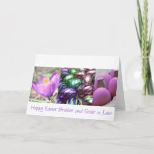 Cartes Pour Fêtes Annuelles Frère et femme heureux Pâques