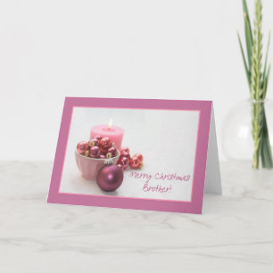 Cartes Pour Fêtes Annuelles Frère joyeux noël des décorateurs roses Noël