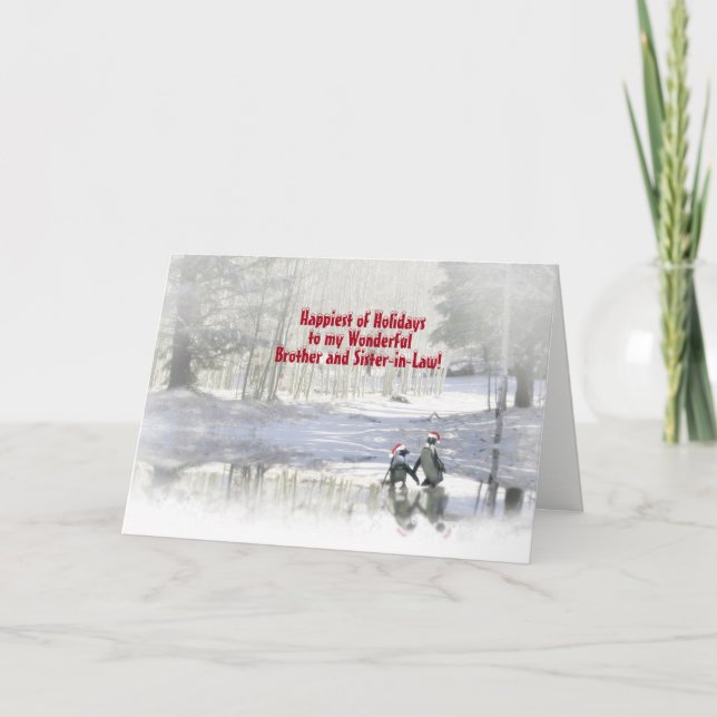 Cartes Pour Fêtes Annuelles Frère Noël et Soeur en Droit (Devant)