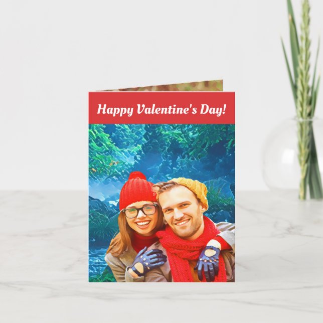 Cartes Pour Fêtes Annuelles fresh modern personalized design red hearts (Devant)