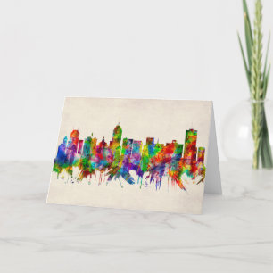 Cartes Pour Fêtes Annuelles Fresno California Skyline