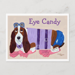 Cartes Pour Fêtes Annuelles Friandise pour les yeux Basset Hound 