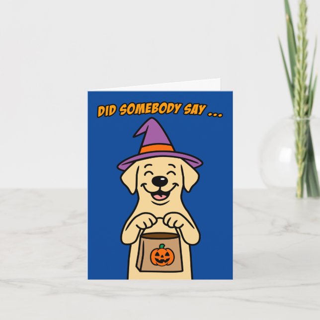 Cartes Pour Fêtes Annuelles Friandises pour chien d'Halloween Mignonnes (Devant)