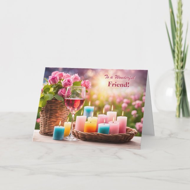 Cartes Pour Fêtes Annuelles Friend Happy Mothers Day Cheers with Wine  (Devant)