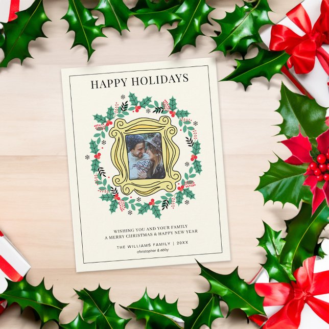 Cartes Pour Fêtes Annuelles FRIENDS™ Photo Fêtes de Noël (Card on table)