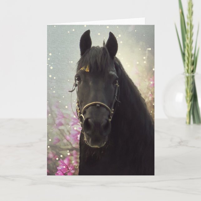 Cartes Pour Fêtes Annuelles Friesian Diamond (Devant)